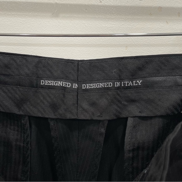 Portofilo Extra Fine Black Dress Pants Trouser Designed In Italy  Super 160’s - Picture 8 of 10